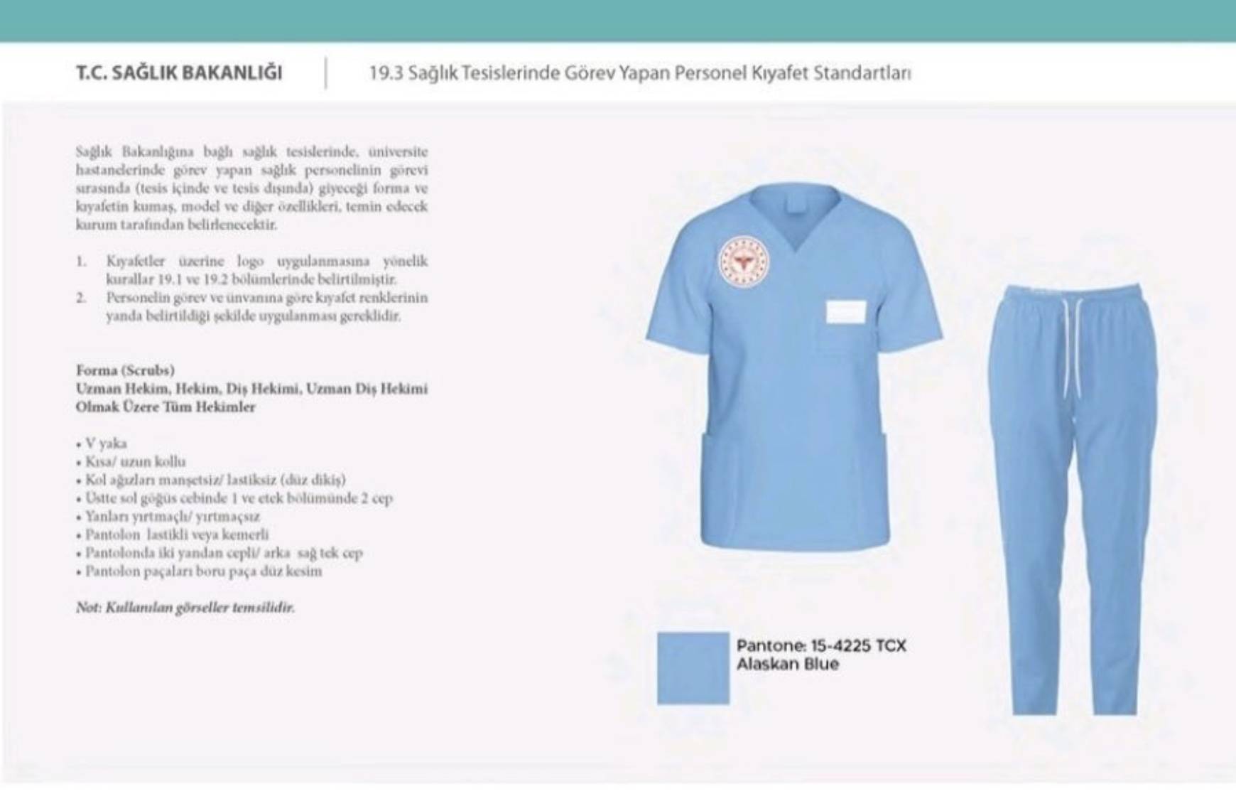 Sağlık Bakanlığı'nın kıyafet standartlarında, 'mavi renk önlük' zorunluluğu getirmesi hekimlerin