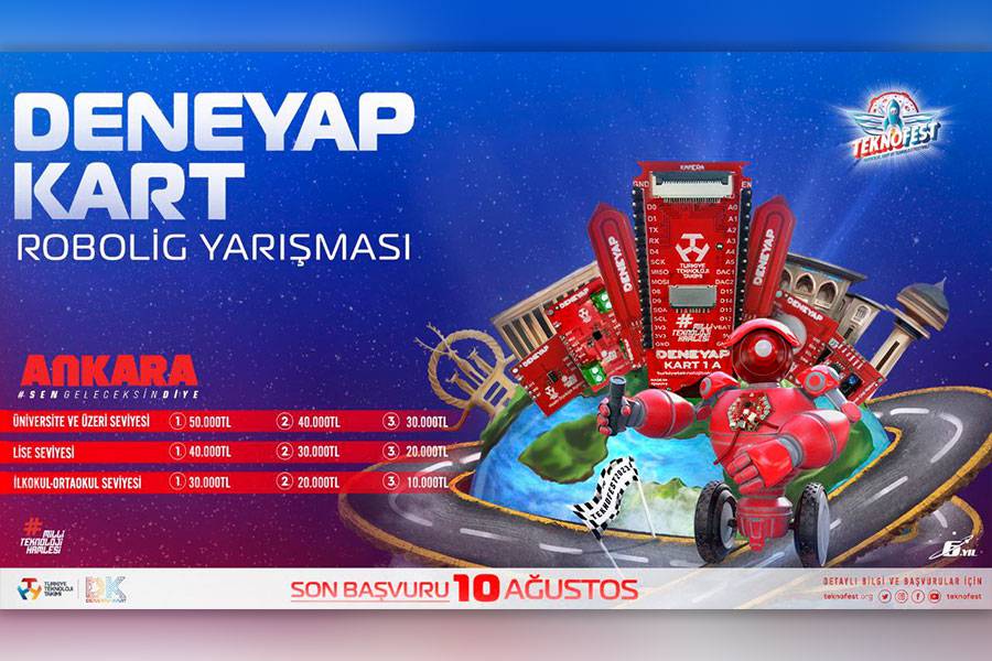 TEKNOFEST’in teknoloji yarışmaları arasına “Deneyap Kart Robolig Yarışması” eklendiği duyuruldu.