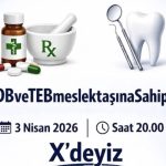 Genç diş hekimleri ve eczacılar, 3 Nisan tarihinden X üzerinden