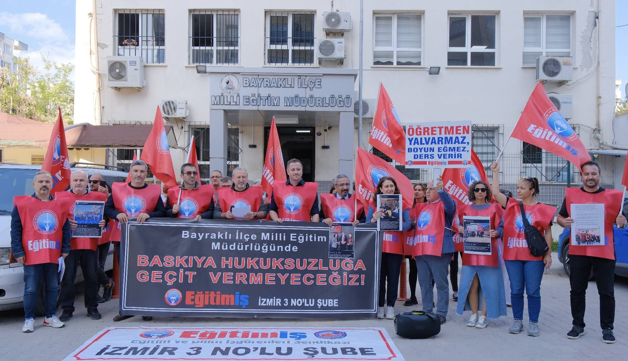 Eğitim-İş 3 Nolu Şube Başkanı Barış Düdü, Bayraklı İlçe Milli